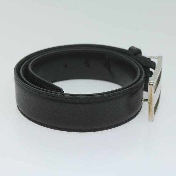 GUCCI Belt Leather 33.5""-35.4"" Black Auth ti1522 - Picture 5 of 10